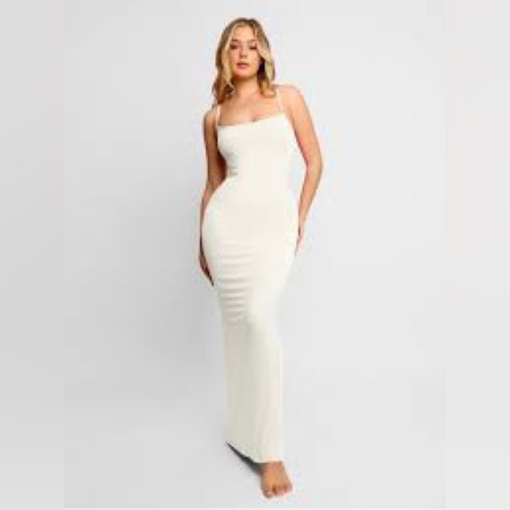 Elegant White Maxi Slip Dress - Women's